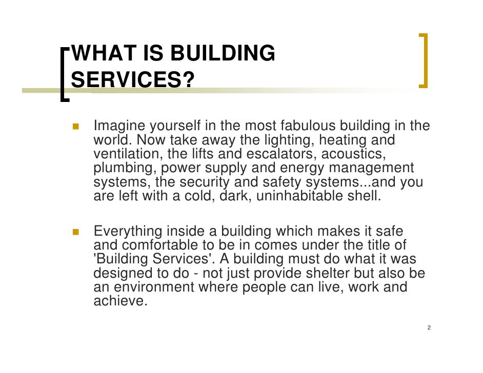 Introduction to Building Services